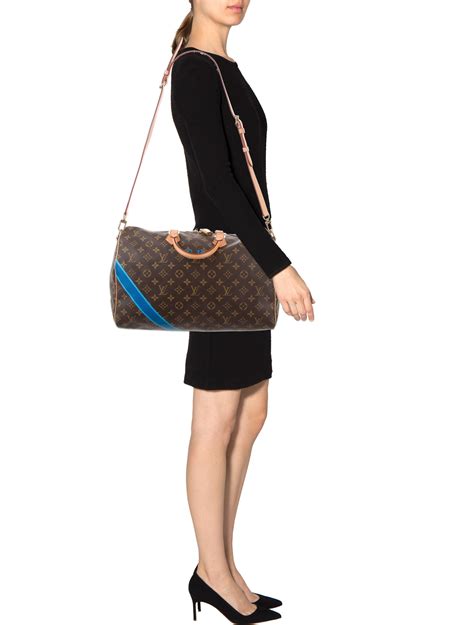 louis vuitton speedy 40 azul bandouliere collector square|louis vuitton speedy 40 size.